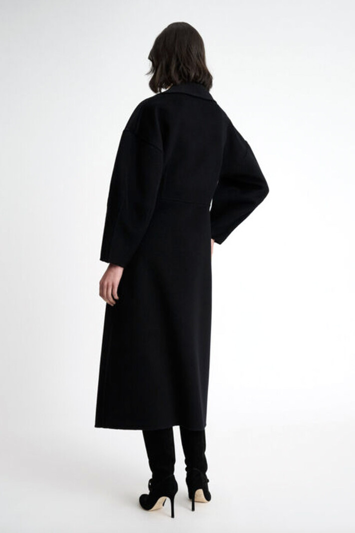 LUISA SPAGNOLI Luisa Spagnoli Lana wool winter coat / Cloak Black