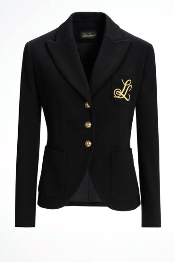 LUISA SPAGNOLI Luisa Spagnoli colbert / blazer met logo patch Zwart