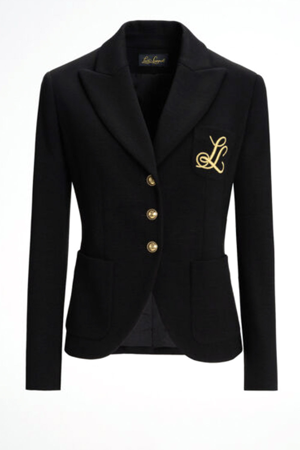 LUISA SPAGNOLI Luisa Spagnoli colbert / blazer met logo patch Zwart