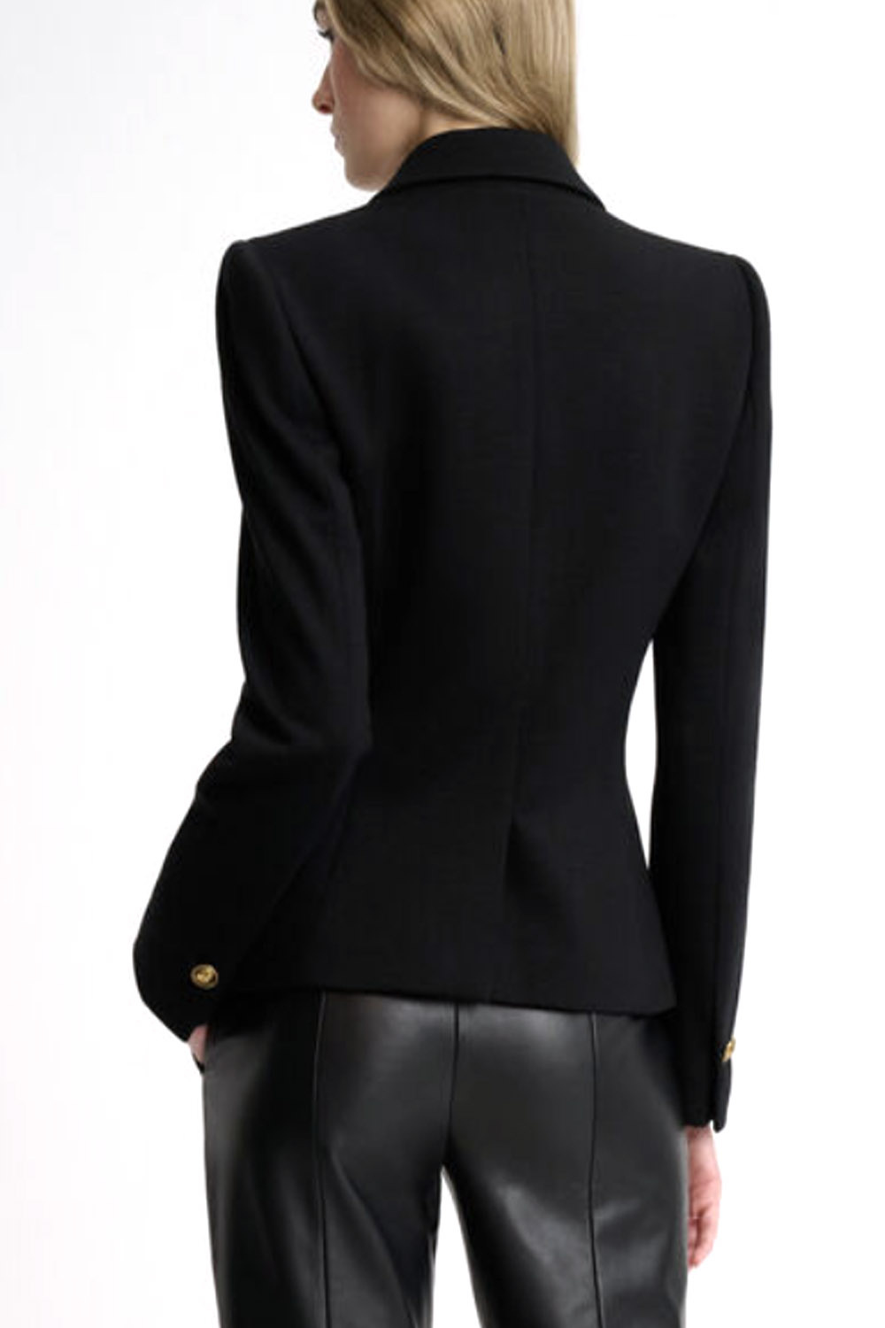 LUISA SPAGNOLI Luisa Spagnoli colbert / blazer met logo patch Zwart