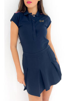 Z (S(UPER SALE EA7 Emporio Armani jurk met gekleurde strepen op schouder Blauw