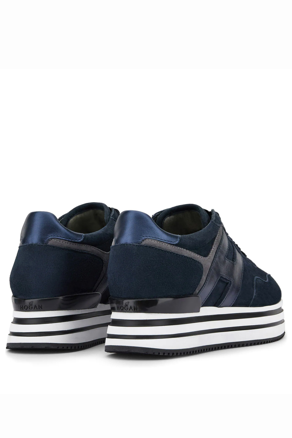 HOGAN Hogan sneakers Midi H222 platform suede navy Blauw