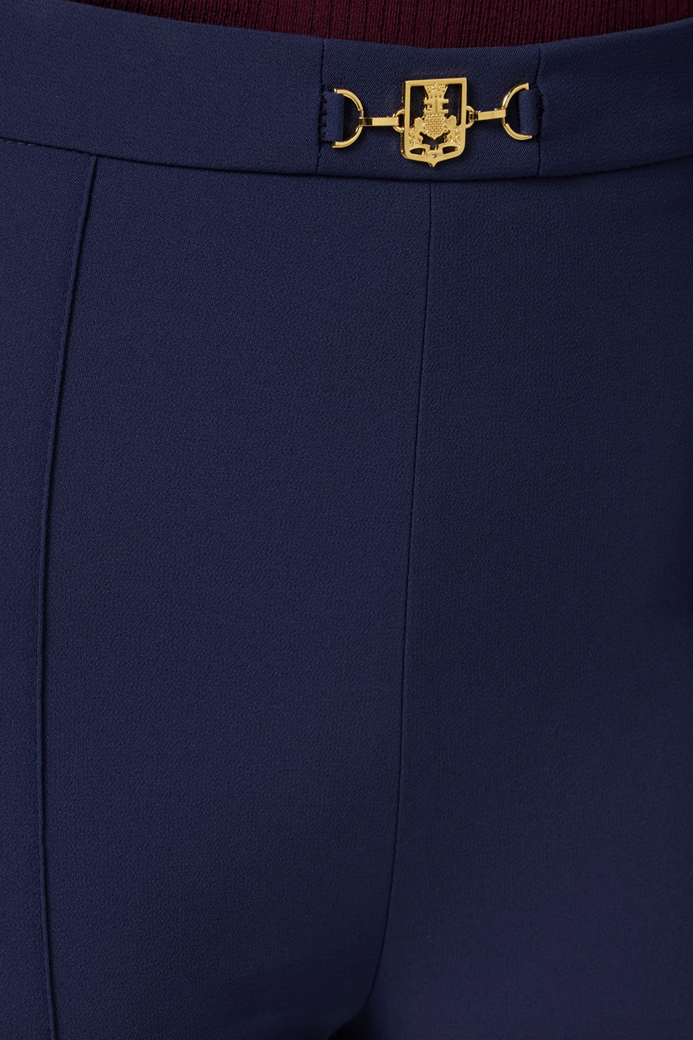 ELISABETTA FRANCHI Elisabetta Franchi flaired pantalon met logo in taille Blauw