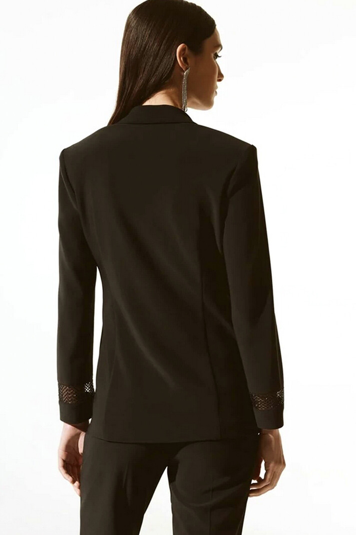 JOSEPH RIBKOFF Joseph Ribkoff black blazer with rhinestones and mesh Black