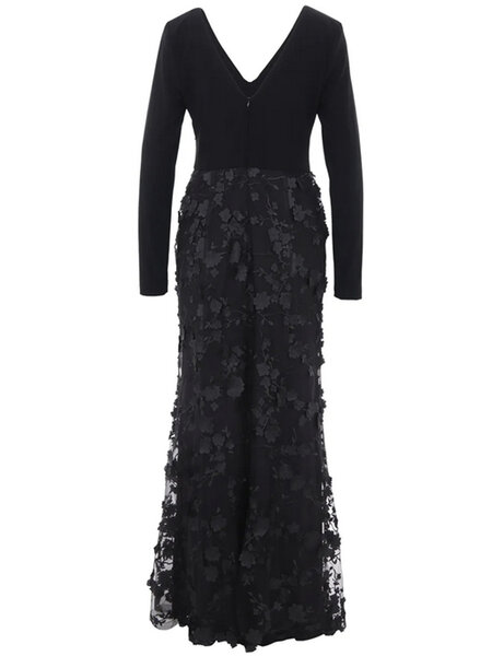 JOSEPH RIBKOFF Joseph Ribkoff Dress with embroidered flowers Black