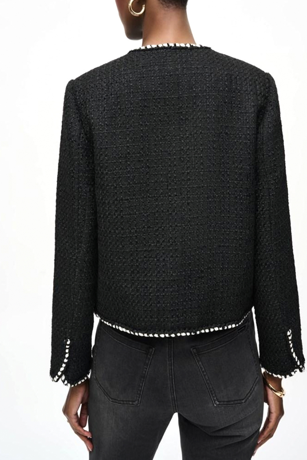 JOSEPH RIBKOFF Joseph Ribkoff blazer met een witte bies Zwart