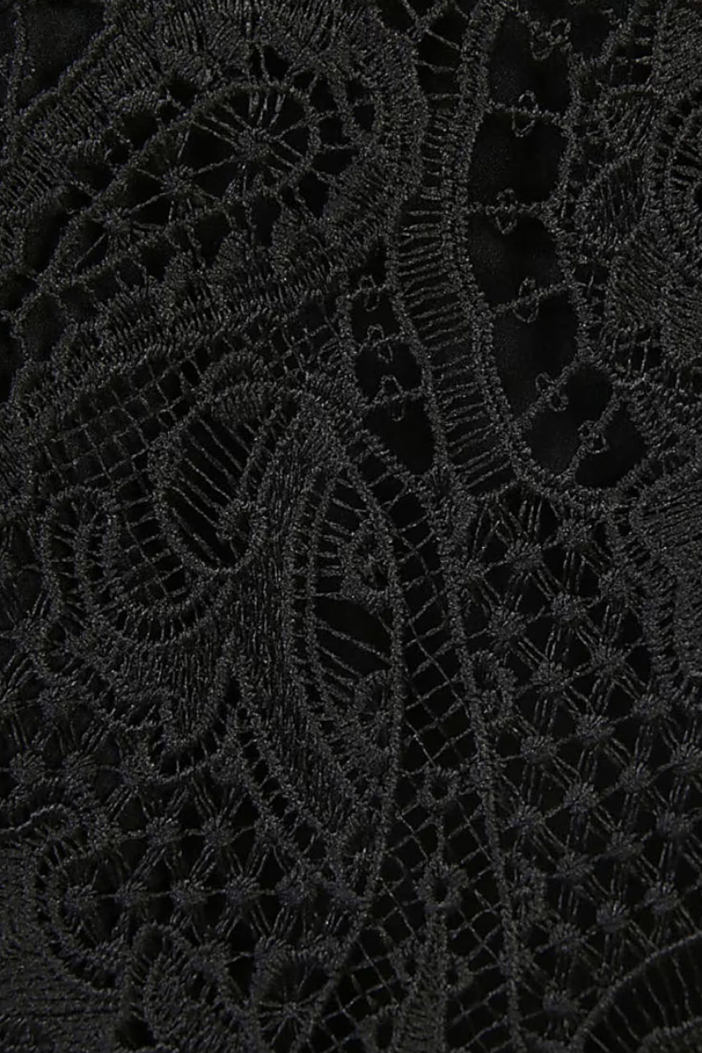 TWINSET Twinset Marcrame Lace / kanten top met lange mouw Zwart