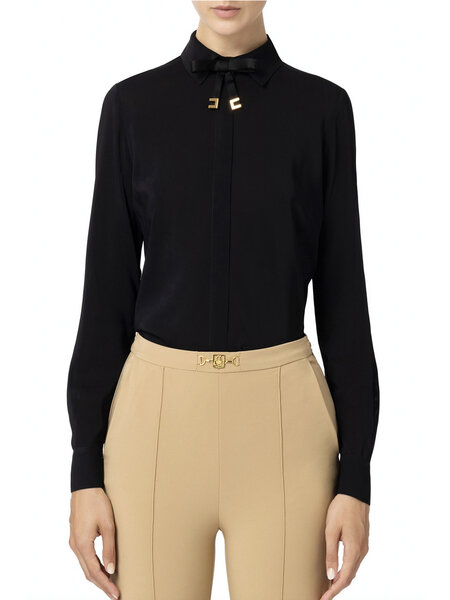 ELISABETTA FRANCHI Elisabetta Franchi blouse with bow Black