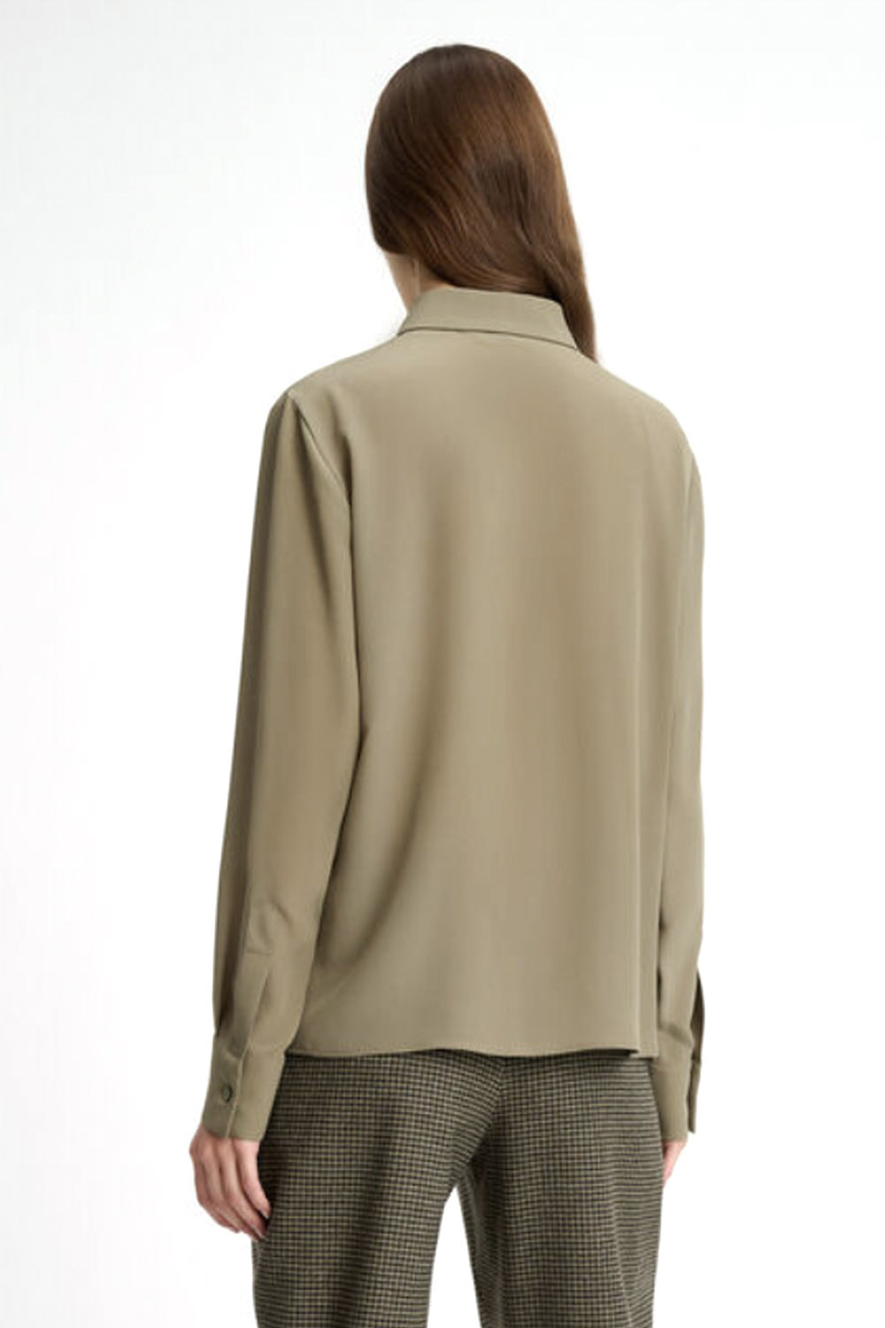 LUISA SPAGNOLI Luisa Spagnoli Limonaia silk blouse Green