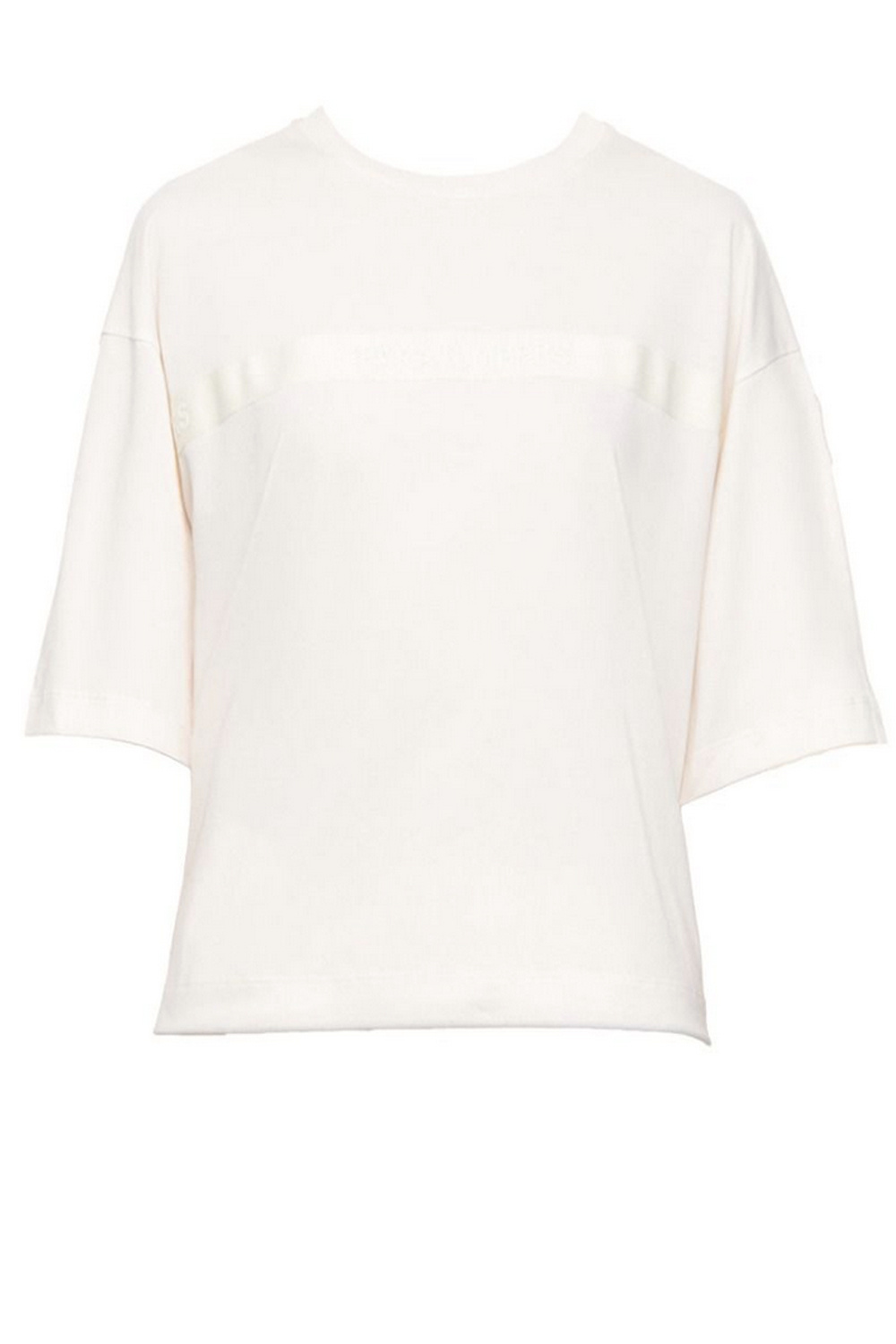 PARAJUMPERS Parajumpers tshirt spazio met lak Beige logo in Moonbeam / room Wit