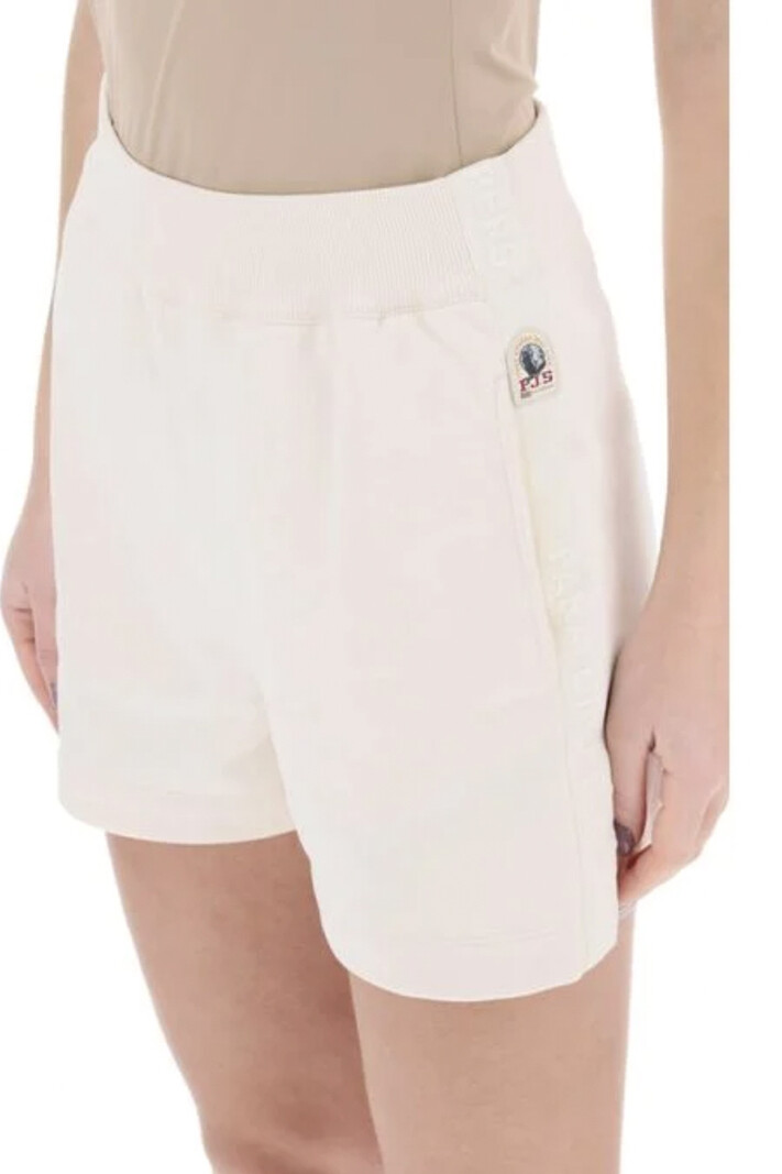 PARAJUMPERS Parajumpers Terra shorts with logo in lacquer letters Moonbeam / cream White