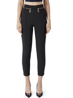 ELISABETTA FRANCHI Elisabetta Franchi trousers with zips at waist Black PA03646E2
