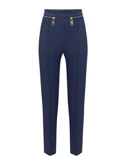 ELISABETTA FRANCHI Elisabetta Franchi trousers with zips at waist Navy / BLUE PA03646E2