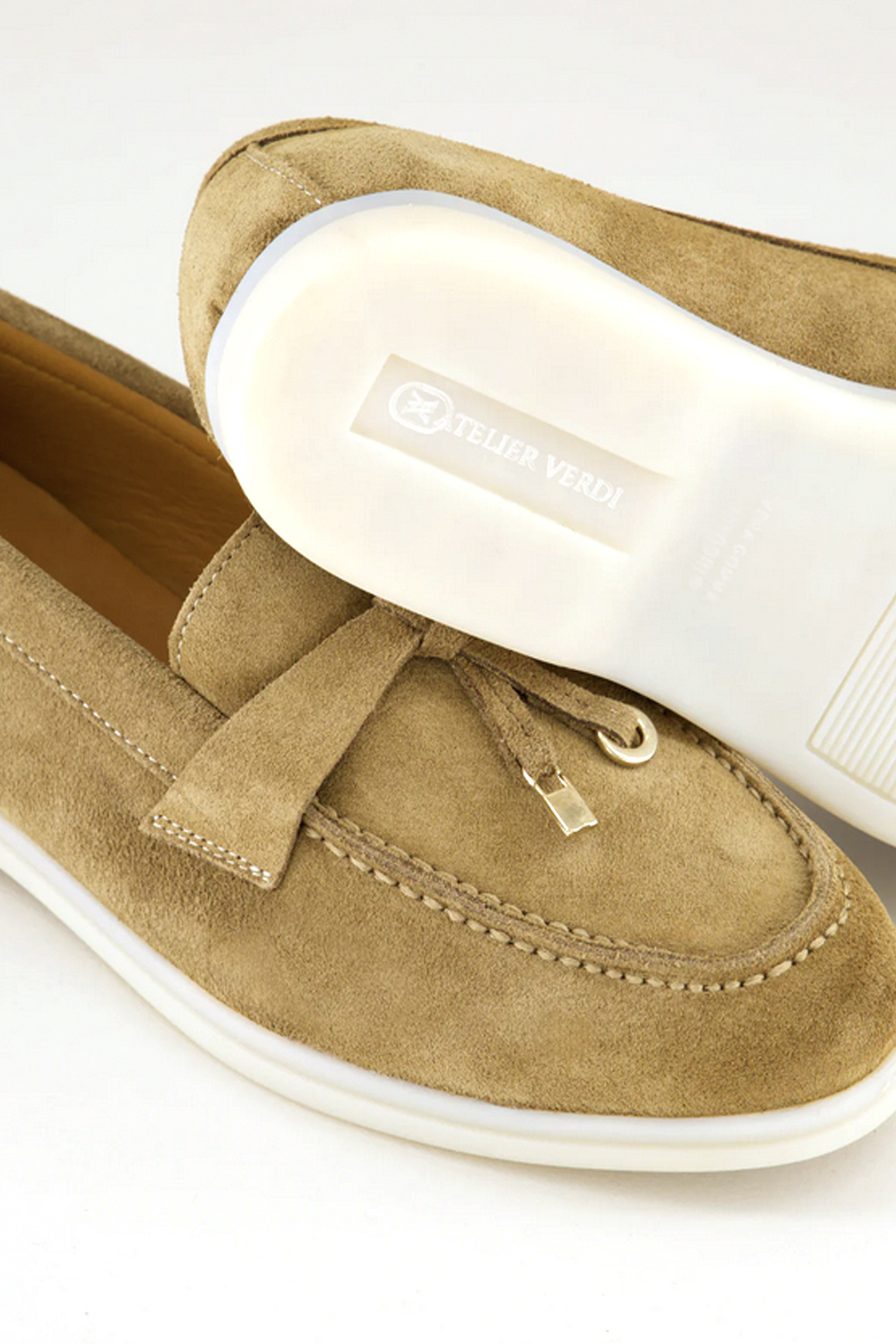 ATELIER VERDI Atelier Verdi AVWL01-Rome Nina Loafer Rome DARK BEIGE