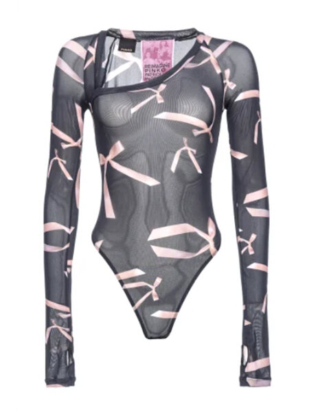 PINKO Pinko top with bow print BLACK