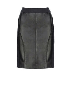 PINKO Pinko leather strech pencil skirt BLACK