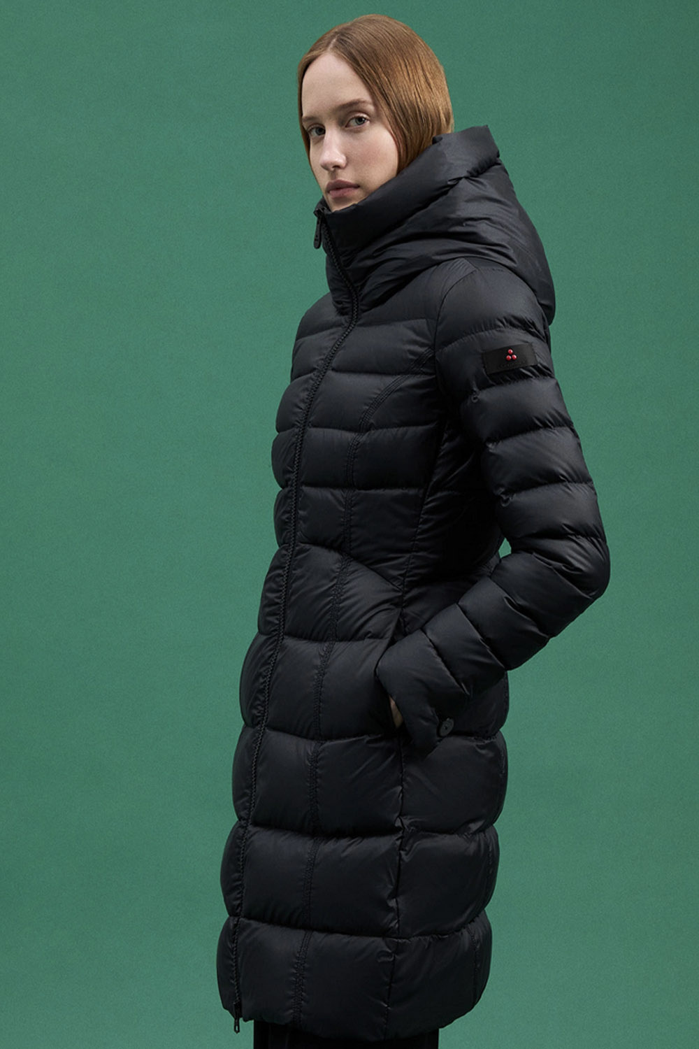 PEUTEREY Peuterey Lavara winterjas met muts ZWART ( valt een maat kleiner uit)