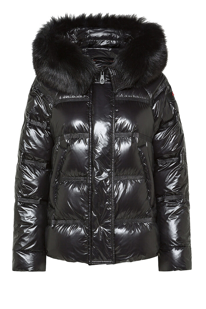 PEUTEREY Peuterey Takan winter coat with fur lacquer BLACK