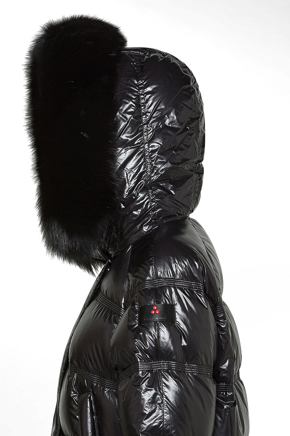 PEUTEREY Peuterey Takan winterjas met fur lak ZWART