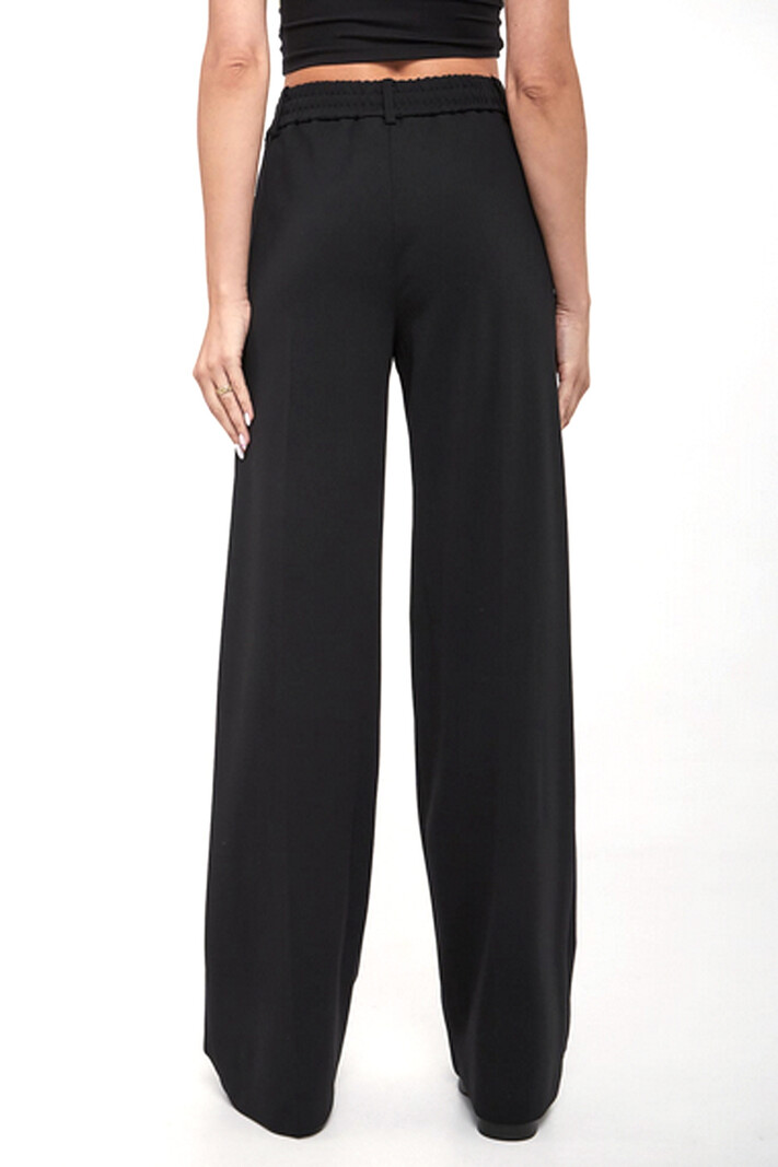 PATRIZIA PEPE Patrizia Pepe pantalon / broek met elastiek in tailleband ZWART