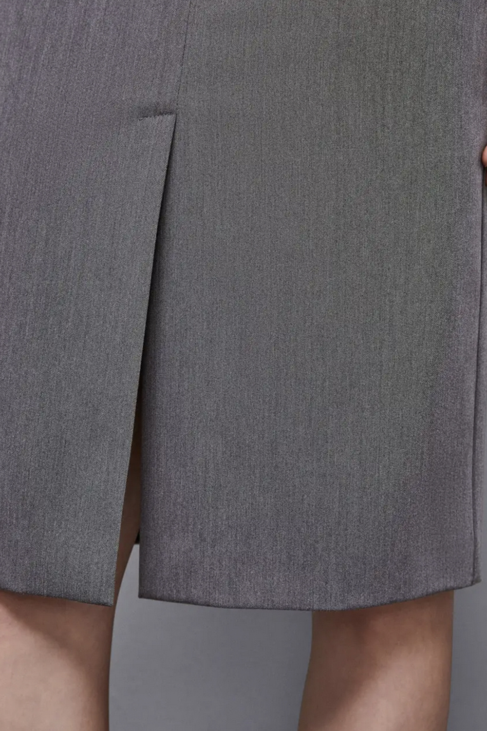 PATRIZIA PEPE Patrizia Pepe smoker skirt with front slit GREY