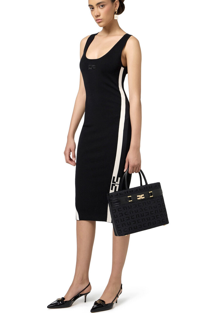ELISABETTA FRANCHI Elisabetta Franchi shopper / tas  met gouden slotje Zwart bs07a47e2