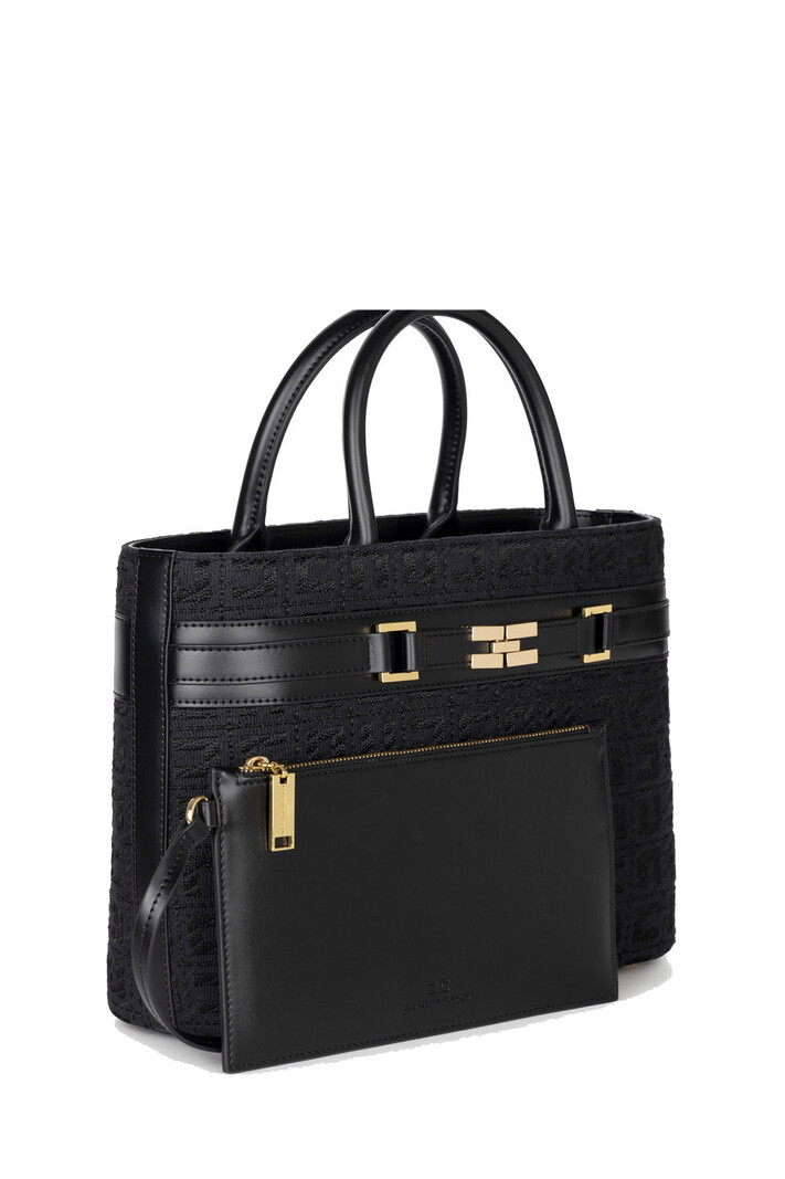 ELISABETTA FRANCHI Elisabetta Franchi shopper / tas  met gouden slotje Zwart bs07a47e2