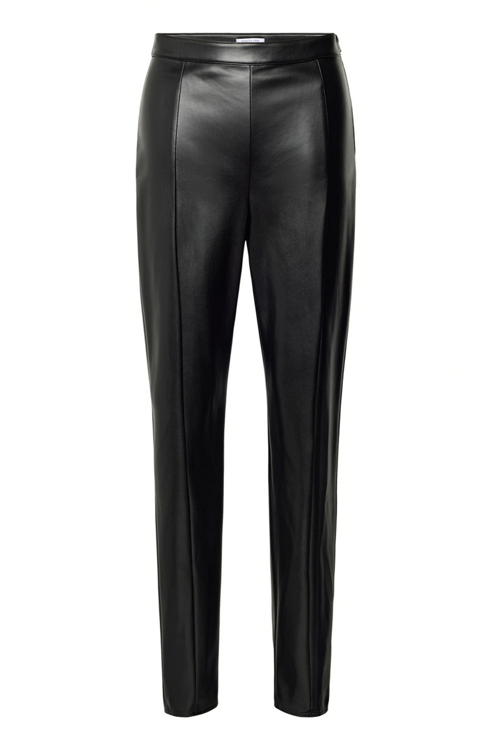 PATRIZIA PEPE Patrizia Pepe eco leren broek met zilveren ritsen ZWART 8p0624