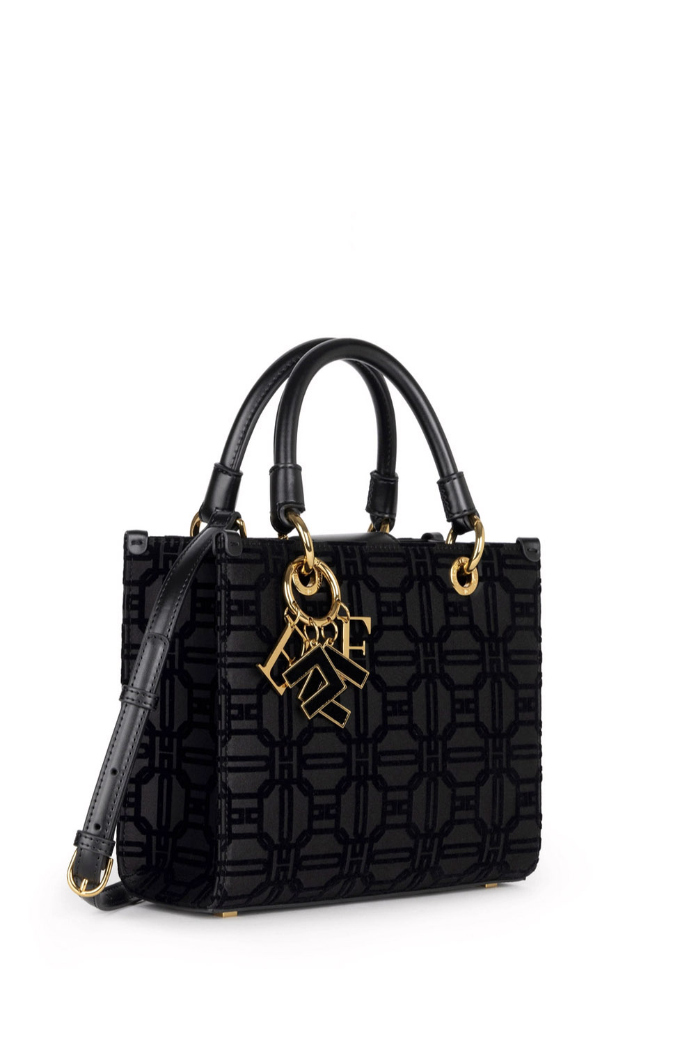 ELISABETTA FRANCHI Elisabetta Franchi shopper, tas met bedeltjes / charms ZWART BS58A47E2