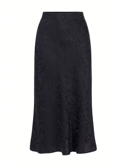 ELISABETTA FRANCHI Elisabetta Franchi lang satin look rok met belettering ZWART go05146e2