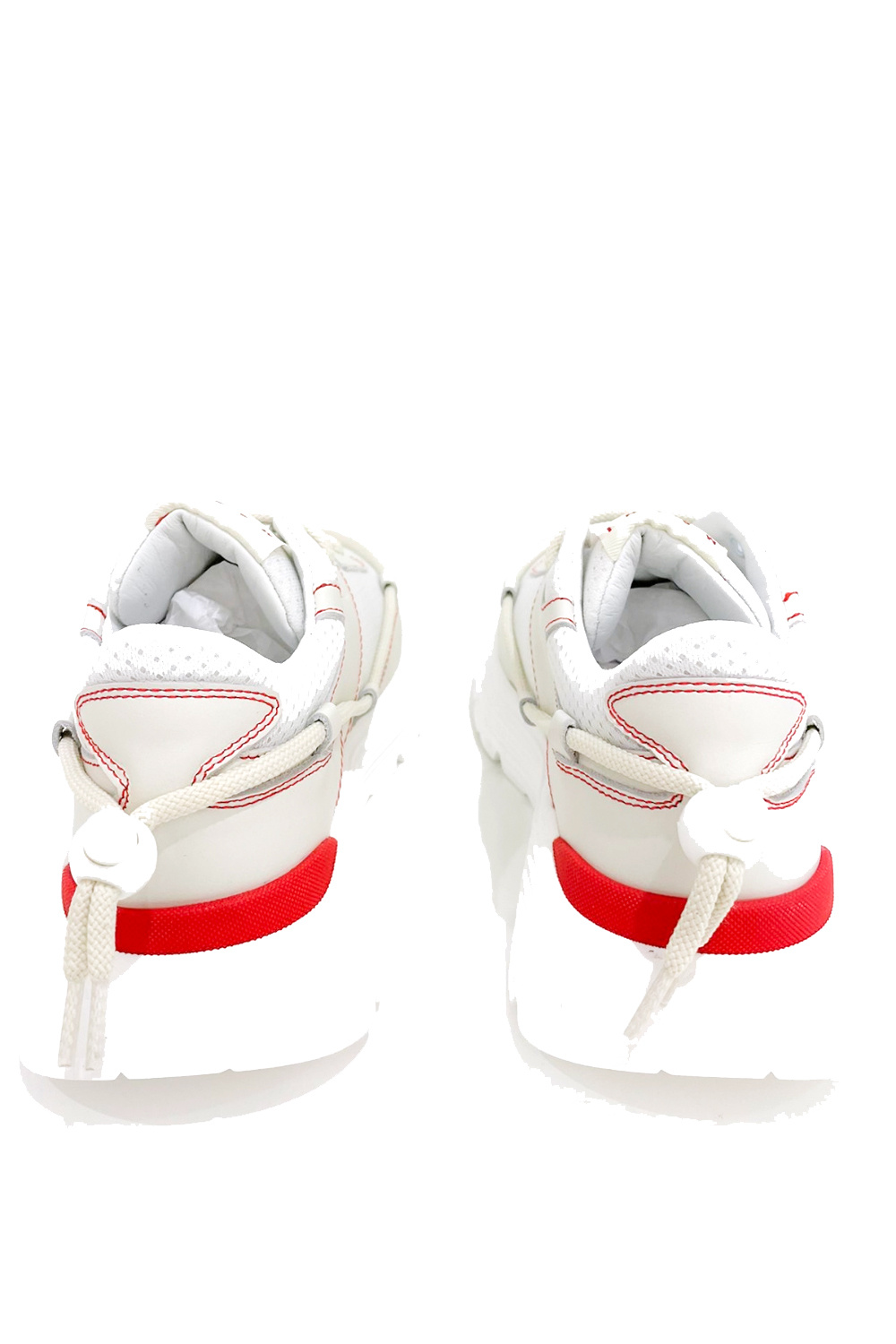 MARNI Marni sneakers met rode details creme Wit