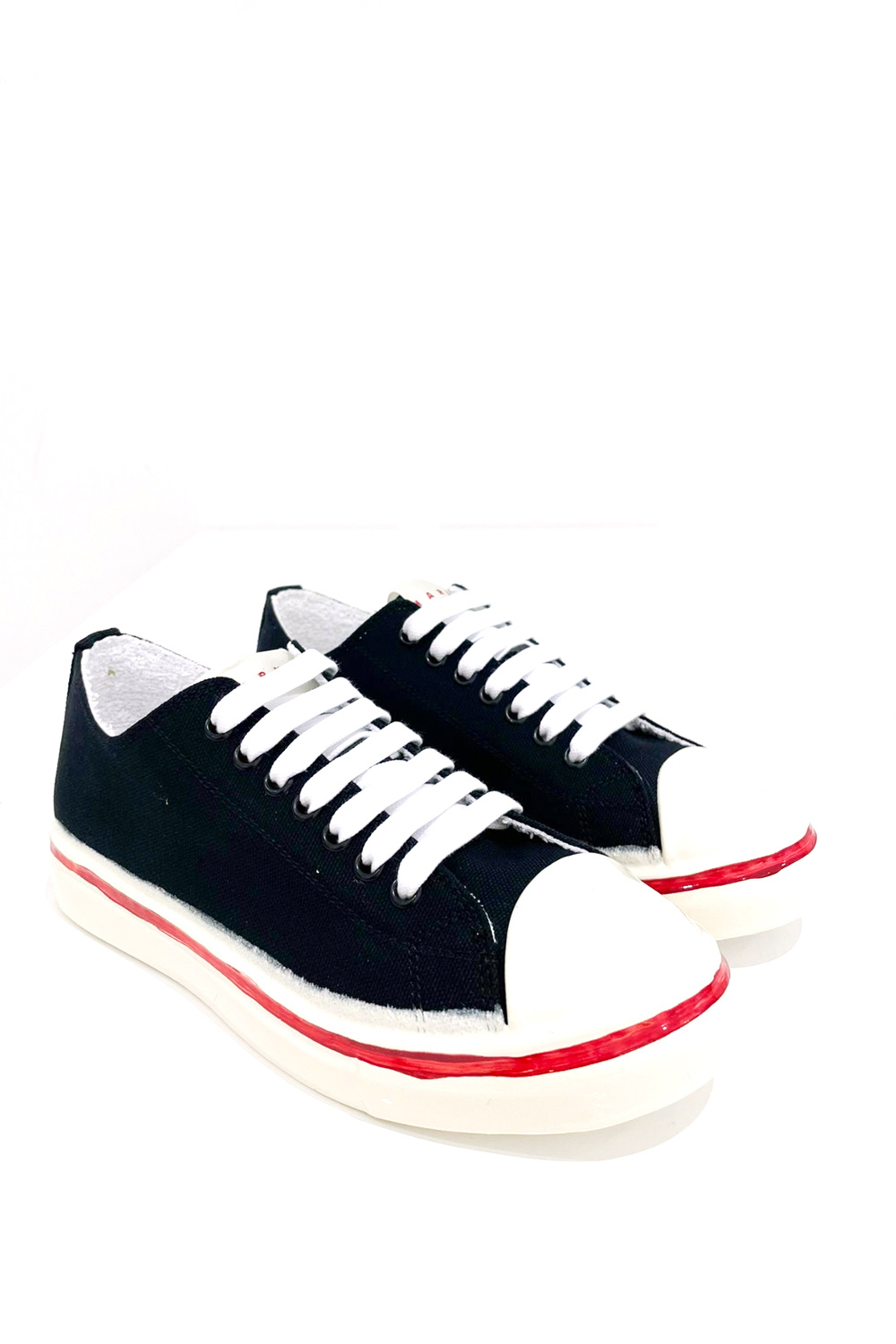 MARNI Marni sneakers met room witte zool en rode rand donker BLAUW