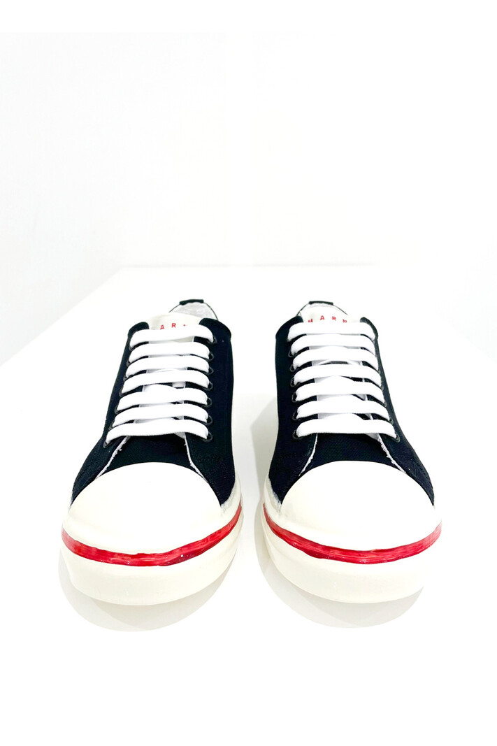 MARNI Marni trainers with cream white sole and red trim dark BLUE