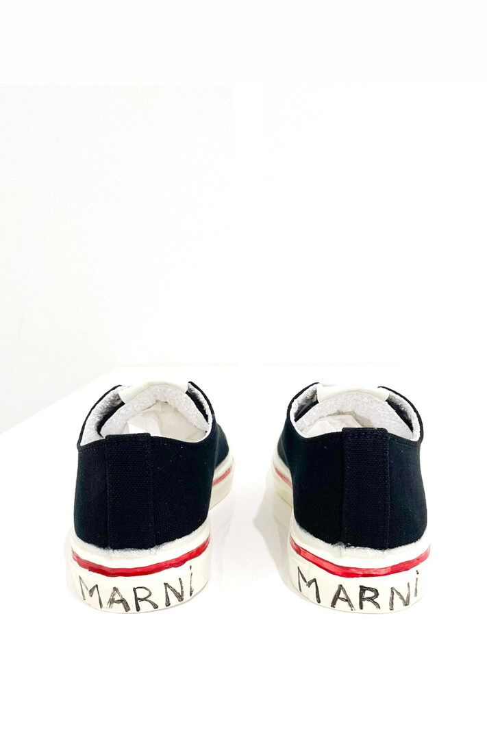 MARNI Marni trainers with cream white sole and red trim dark BLUE