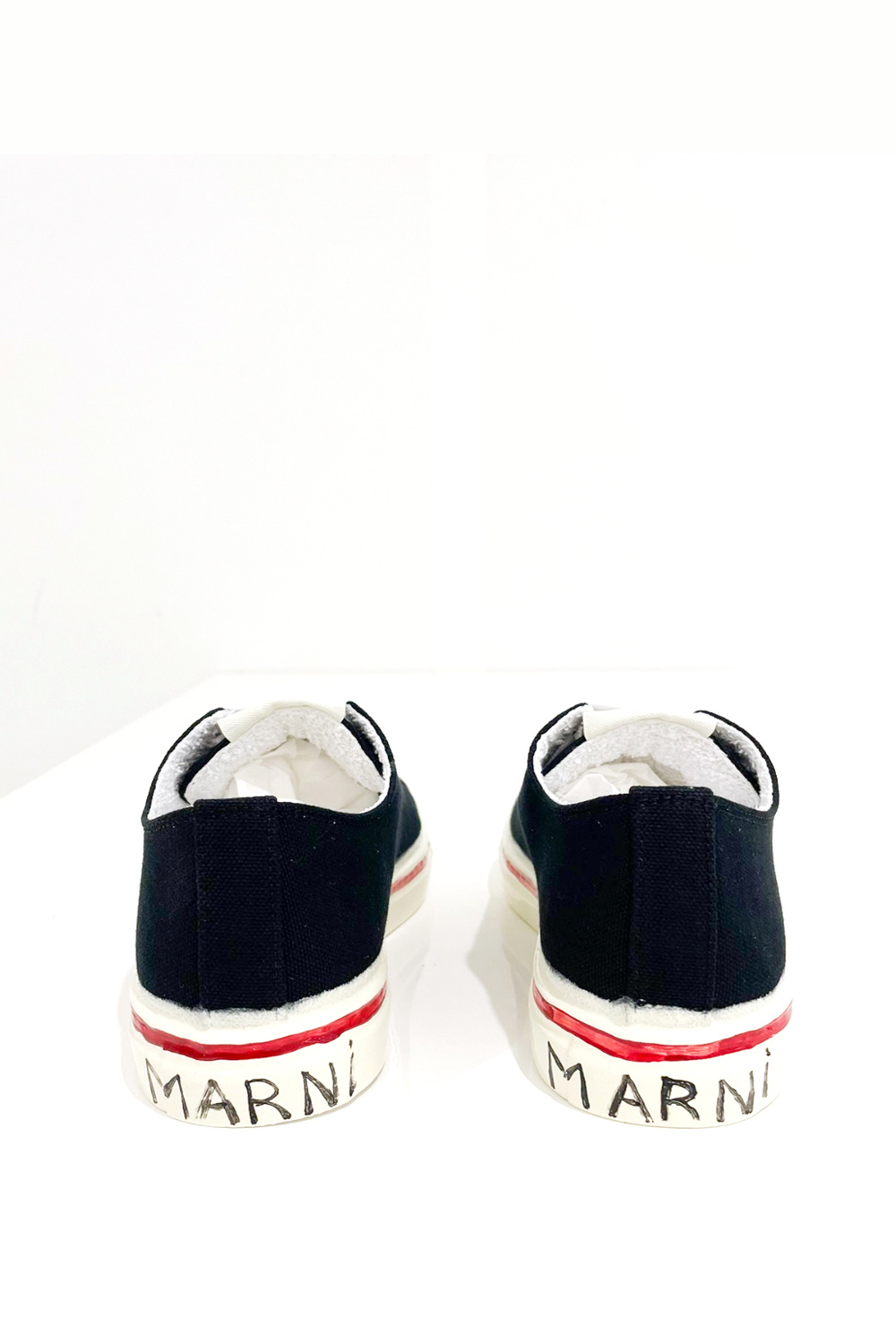 MARNI Marni sneakers met room witte zool en rode rand donker BLAUW