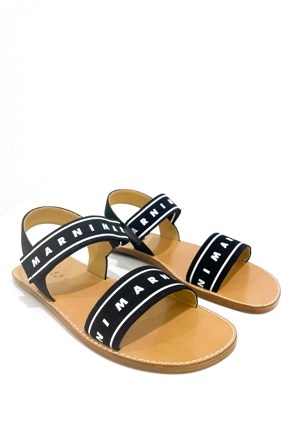 MARNI Marni sandaal zwarte band en witte zool Zwart