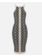 ELISABETTA FRANCHI Elisabetta Franchi jurk in jacquardstof ZWART / WIT