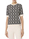 ELISABETTA FRANCHI Elisabetta Franchi top in jacquard print ZWART / WIT