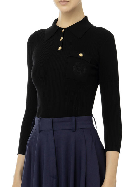 ELISABETTA FRANCHI Elisabetta Franchi polo jumper Black