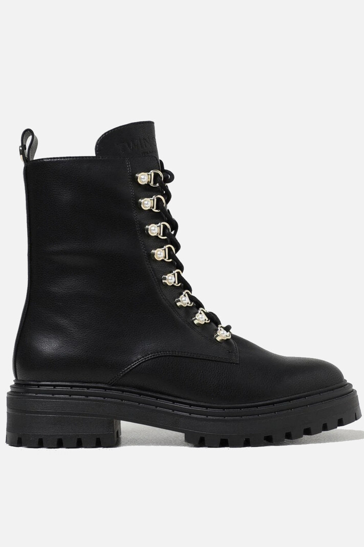 TWINSET Twinset ankle boot with pearls BLACK