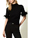 TWINSET Twinset knitted top with feathers BLACK ( feathers can be unbuttoned)