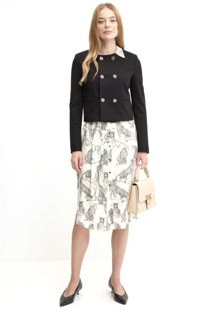 TWINSET Twinset blazer with gold logo buttons BLACK