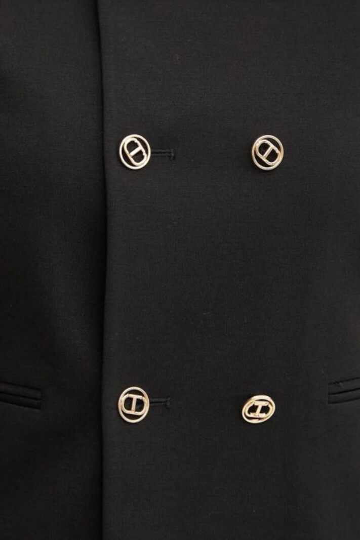 TWINSET Twinset blazer with gold logo buttons BLACK