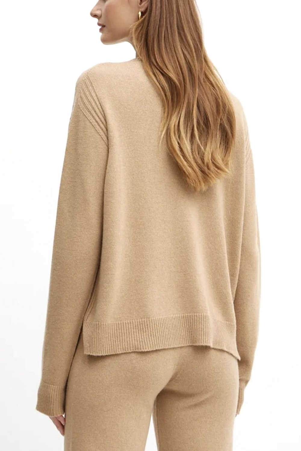 TWINSET Twinset wollen sweater / trui met logo BEIGE