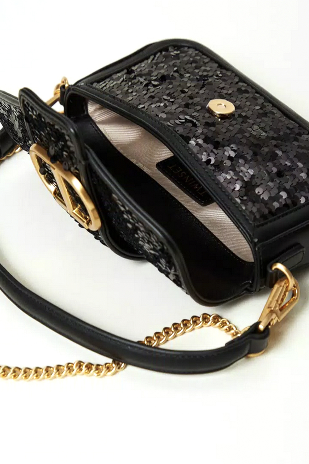 TWINSET Twinset Amie bag with pailettes BLACK
