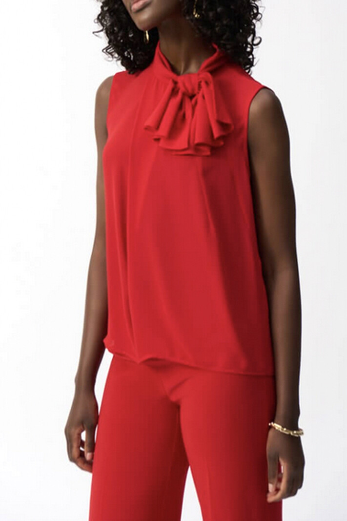 JOSEPH RIBKOFF Joseph Ribkoff blouse with bow RED