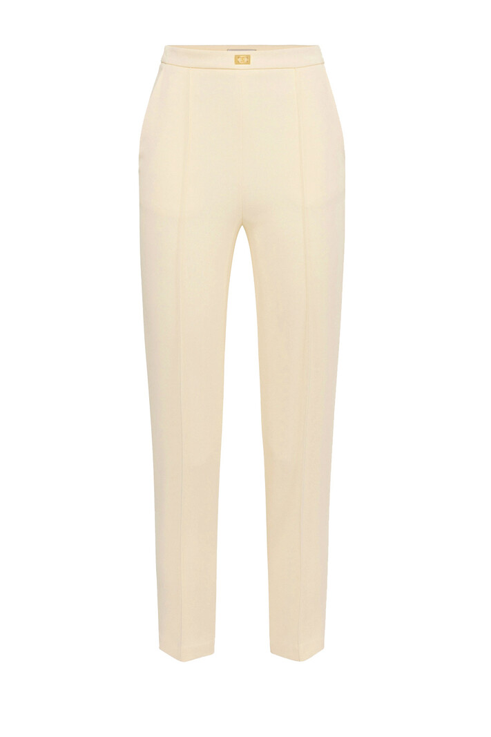 ELISABETTA FRANCHI Elisabetta Franchi pants with pockets and clasp waist YELLOW