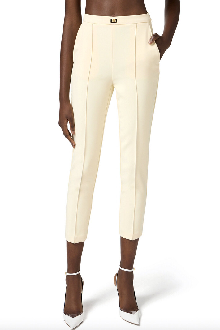 ELISABETTA FRANCHI Elisabetta Franchi pants with pockets and clasp waist YELLOW