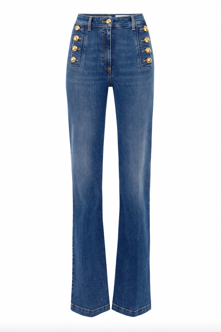 ELISABETTA FRANCHI Elisabetta Franchi jeans with button details BLUE