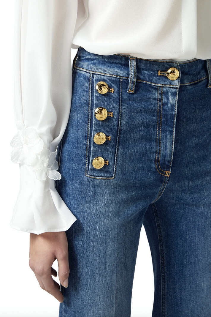 ELISABETTA FRANCHI Elisabetta Franchi jeans with button details BLUE